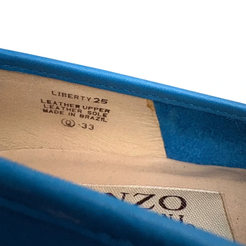 Enzo Angiolini Blue Patent Leather Loafers - Picture 7 of 13